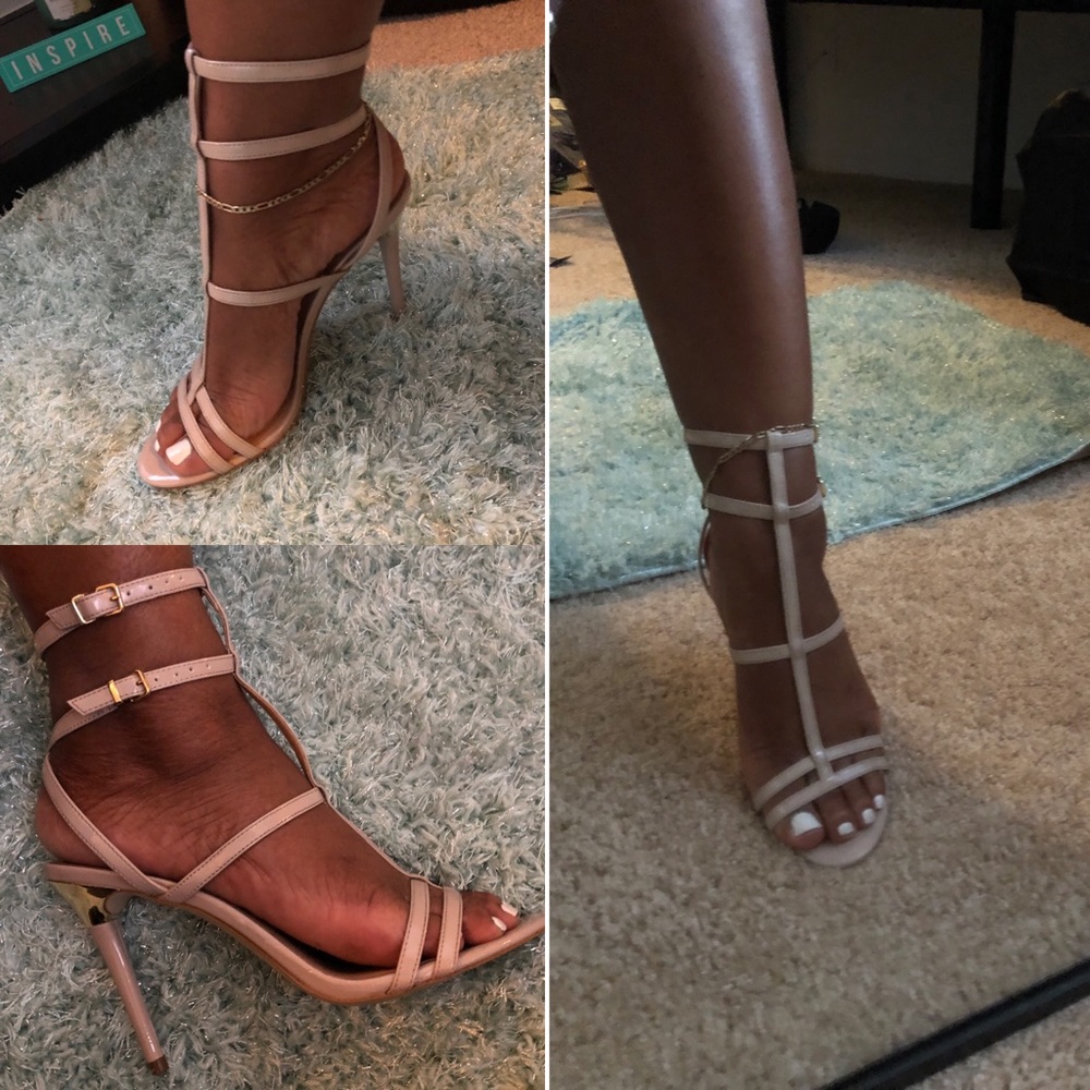 Cute, strappy Aldo heels - Size 8 bone color